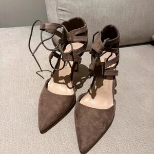 Dorothy Perkins Dark Brown Suede Heels